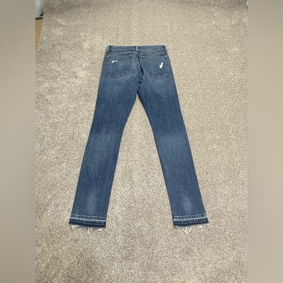 Designer Rag & Bone 10 inch Dre Jeans womens sz 25 distress blue jeans - Picture 2 of 15